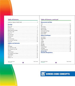 Spectrum Preschool HandsOn Math Workbook, Ages 4 to 5, PreK HandsOn Math, Counting, Addition, Subtraction, and Place Value Mat,Used