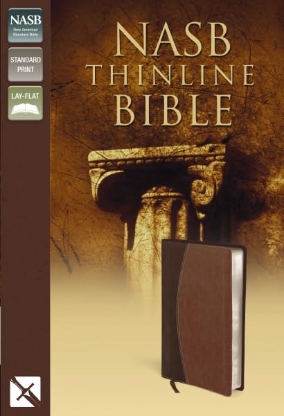 NASB, Thinline Bible, Leathersoft, Brown, Red Letter Edition,Used