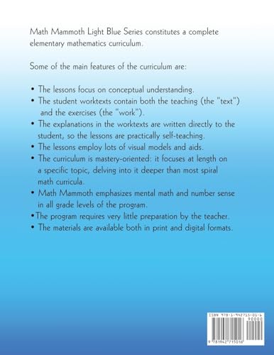 Math Mammoth Grade 1B Worktext,Used