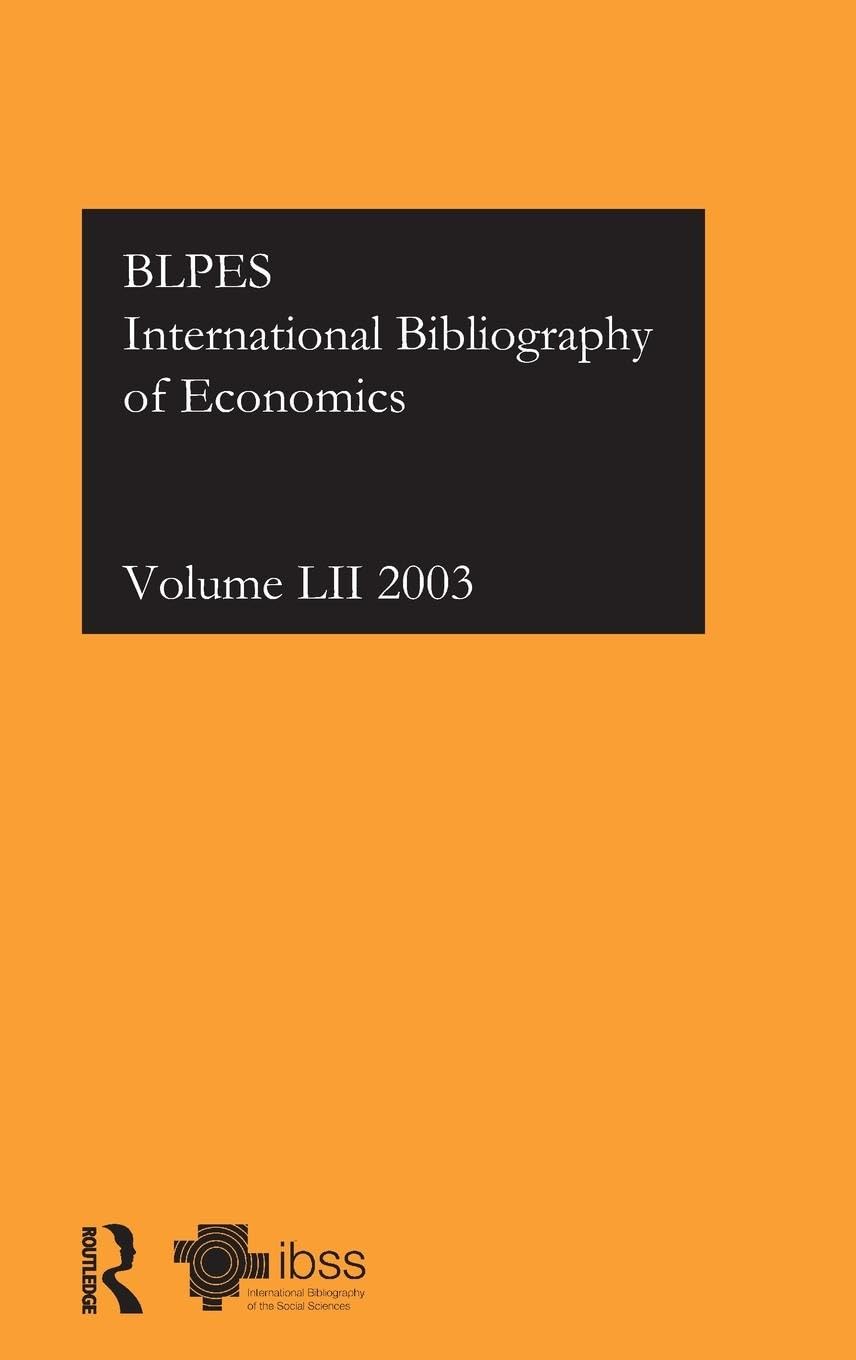 Ibss: Economics: 2003 Vol.52,New