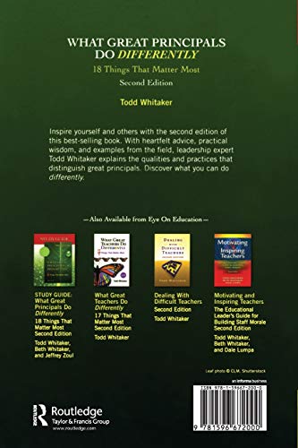 What Great Principals Do Differently: Eighteen Things That Matter Most,New