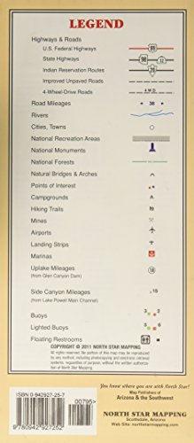 Guide Map to Lake Powell and Glen Canyon : WaterproofTearproof edition,Used
