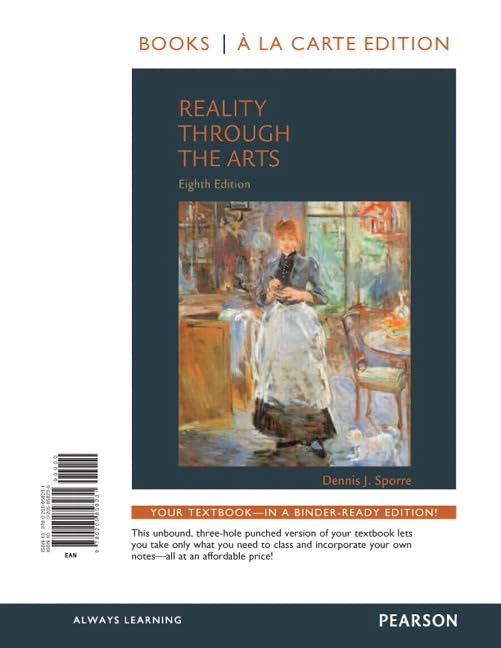 Reality Through The Arts (Books A La Carte),Used