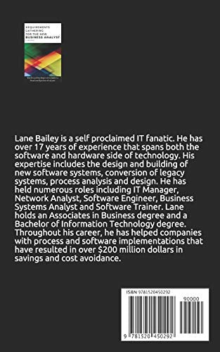 REQUIREMENTS GATHERING FOR THE NEW BUSINESS ANALYST: The Simplified Beginners Guide to Business Systems Analysis,Used