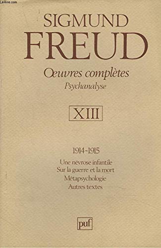 Oeuvres completes t.13 (19141915) (OEUVRES COMPLETES DE FREUD),Used