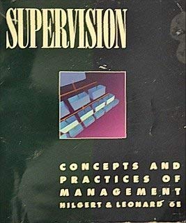 Supervision: Concepts and Practices of Management,Used