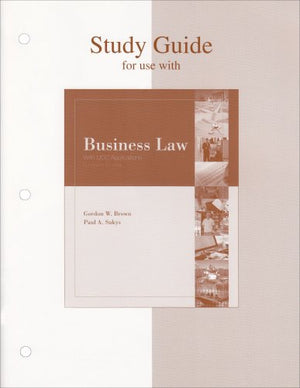 Business Law With Ucc Applications, Study Guide,New
