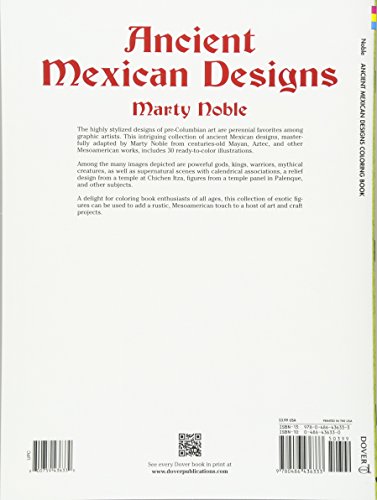 Ancient Mexican Designs Coloring Book (Dover Design Coloring Books),Used
