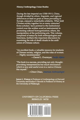 Death Ritual In Late Imperial And Modern China (Studies On China) (Volume 8),Used