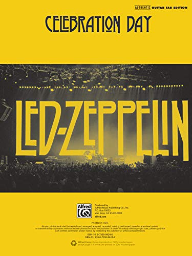 Led Zeppelin  Celebration Day: Authentic Guitar Tab (Authentic Guitar Tab Edition)