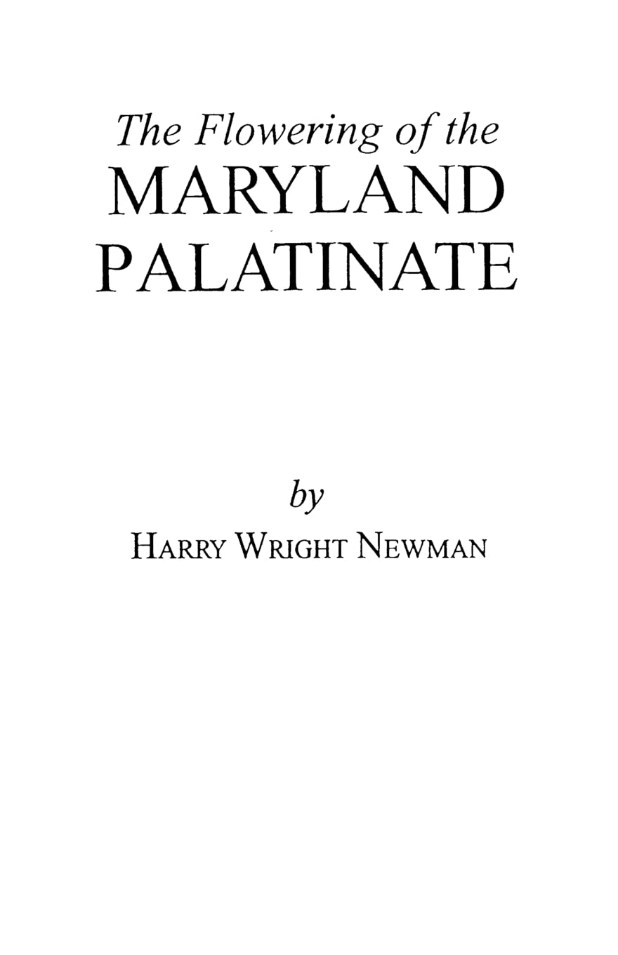 The Flowering of the Maryland Palatinate,Used