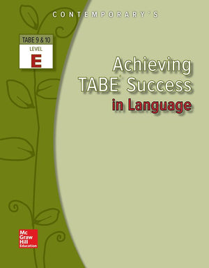 Achieving TABE Success In Language, Level E Workbook (Achieving TABE Success for TABE 9 & 10),Used