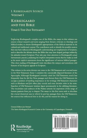 Volume 1, Tome I: Kierkegaard and the Bible  The Old Testament (Kierkegaard Research: Sources, Reception and Resources),Used