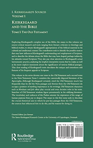 Volume 1, Tome I: Kierkegaard and the Bible  The Old Testament (Kierkegaard Research: Sources, Reception and Resources),Used