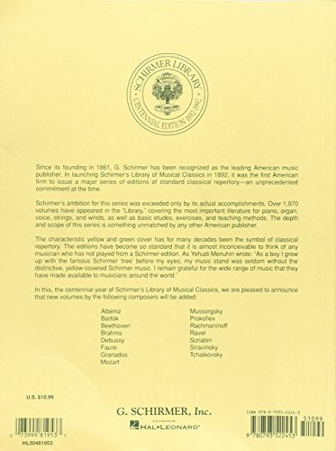 Bach: Goldberg Variations: Schirmer Library of Classics Volume 1980 Piano Solo (Schirmer's Library of Musical Classics),Used