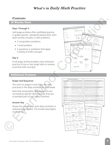 EvanMoor Daily Math Practice, Grade 1,New