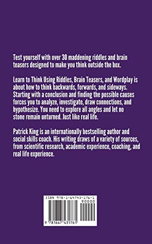 Learn to Think Using Riddles, Brain Teasers, and Wordplay: Develop a Quick Wit, Think More Creatively and Cleverly, and Train yo,Used