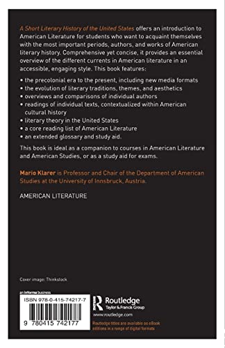 A Short Literary History of the United States,Used