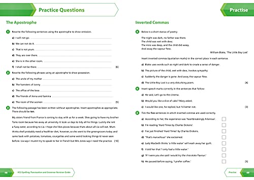KS3 Spelling, Punctuation and Grammar AllinOne Complete Revision and Practice: Ideal for Years 7, 8 and 9 (Collins KS3 Revisio,Used