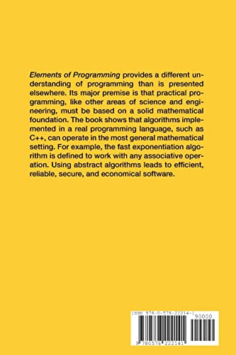 Elements of Programming,Used