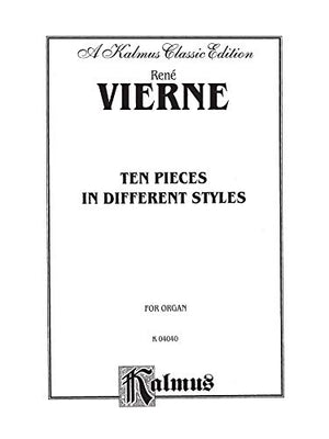 Ten Pieces in Different Styles for Organ (1st Suite) (Kalmus Edition),Used