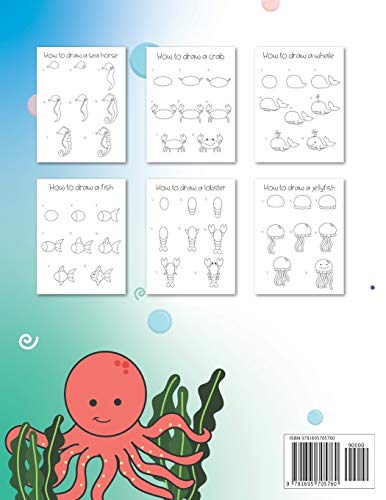 My First I can Draw Sea Animals Whale, dolphin, octopus and many more Ages 5 and up: Fun for boys and girls, PreK, Kindergarten,,Used