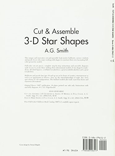 Cut & Assemble 3D Star Shapes (Dover Children's Activity Books),Used