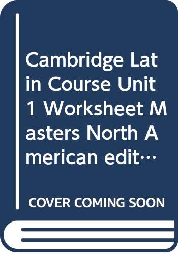 Cambridge Latin Course Unit 1 Worksheet Masters North American edition (North American Cambridge Latin Course),Used
