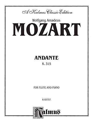 Andante for Flute, K. 315 (C Major) (Orch.): Part(s) (Kalmus Edition),Used