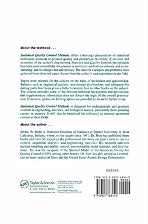 Statistical Quality Control Methods (Statistics: A Series of Textbooks and Monographs),Used