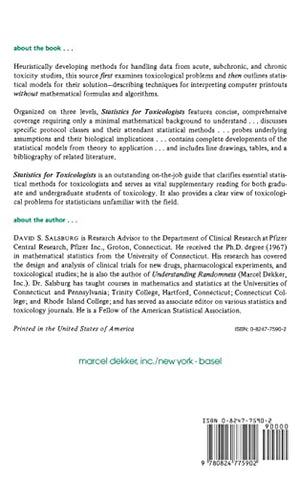 Statistics for Toxicologists (Drug and Chemical Toxicology),Used