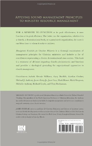 Management Essentials for Christian Ministries,New