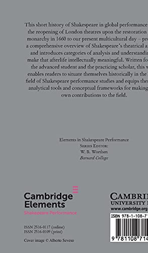 A Short History of Shakespeare in Performance (Elements in Shakespeare Performance),Used
