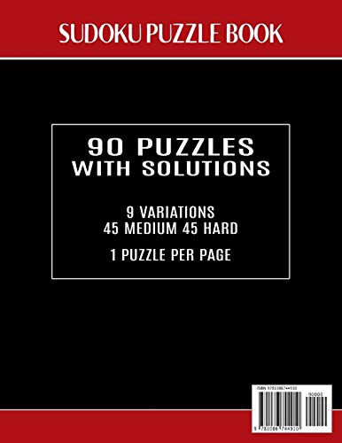 Sudoku Puzzle Book Variations: Nine Different Challenging Sudoku Styles For Advanced Players (Variations Series),Used