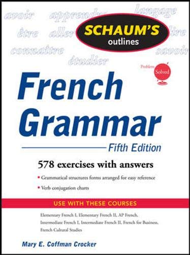 Schaum's Outline of French Grammar, 5ed (Schaum's Outline Series),Used