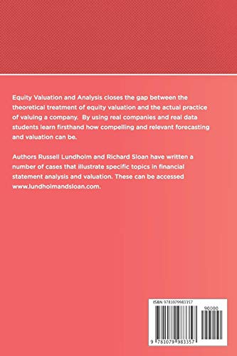 Equity Valuation And Analysis: 5Th Edition