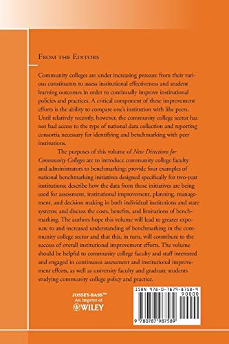 Benchmarking: An Essential Tool for Assessment, Improvement, and Accountability: New Directions for Community Colleges, Number 1,Used