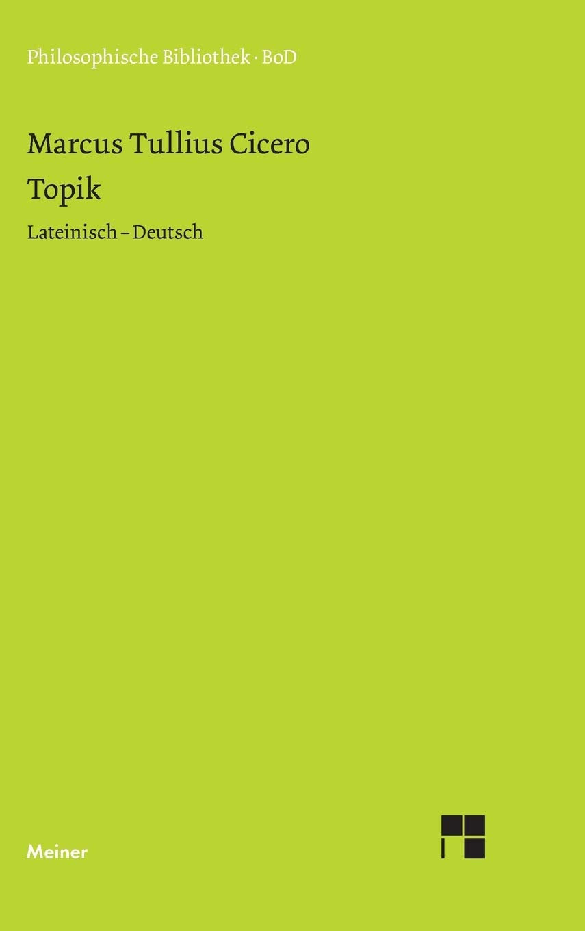 Topik (Philosophische Bibliothek) (German Edition),Used