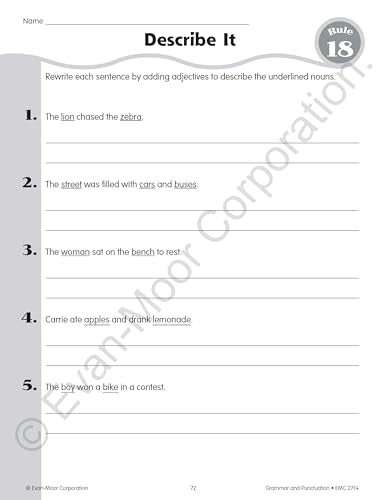 Grammar and Punctuation, Grade 4,New