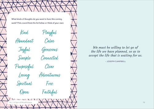 A Year Of Mindfulness: A 52Week Guided Journal To Cultivate Peace And Presence (A Year Of Reflections Journal)