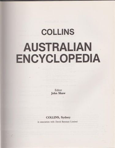 Collins Australian Encyclopedia-used