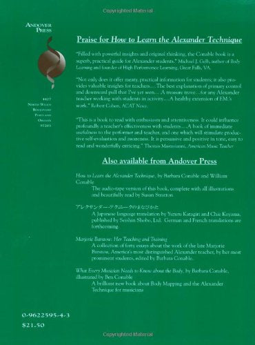How To Learn The Alexander Technique: A Manual For Students,Used