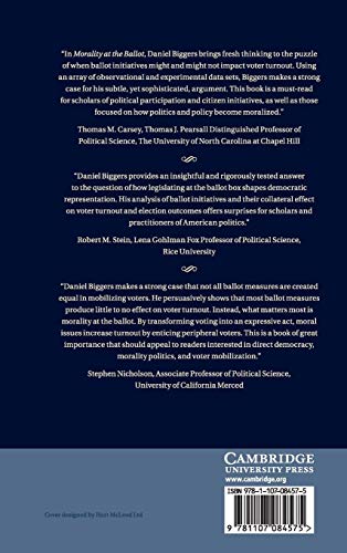 Morality at the Ballot: Direct Democracy and Political Engagement in the United States,Used