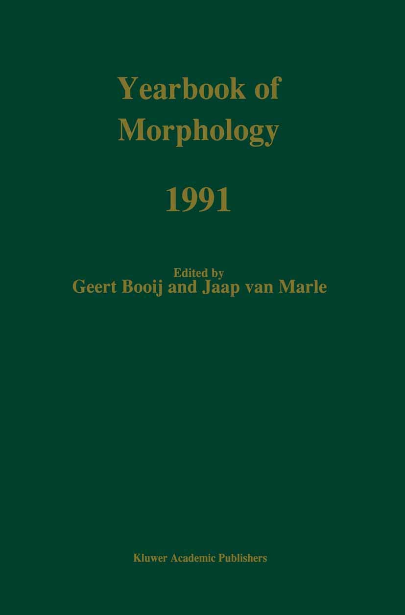 Yearbook of Morphology 1991,Used