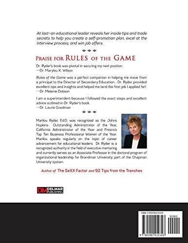 Rules of the Game: How to Win a Job in Educational LeadershipTHE WORKBOOK,Used
