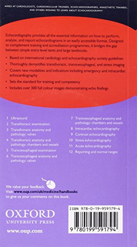 Echocardiography (Oxford Specialist Handbooks in Cardiology),Used