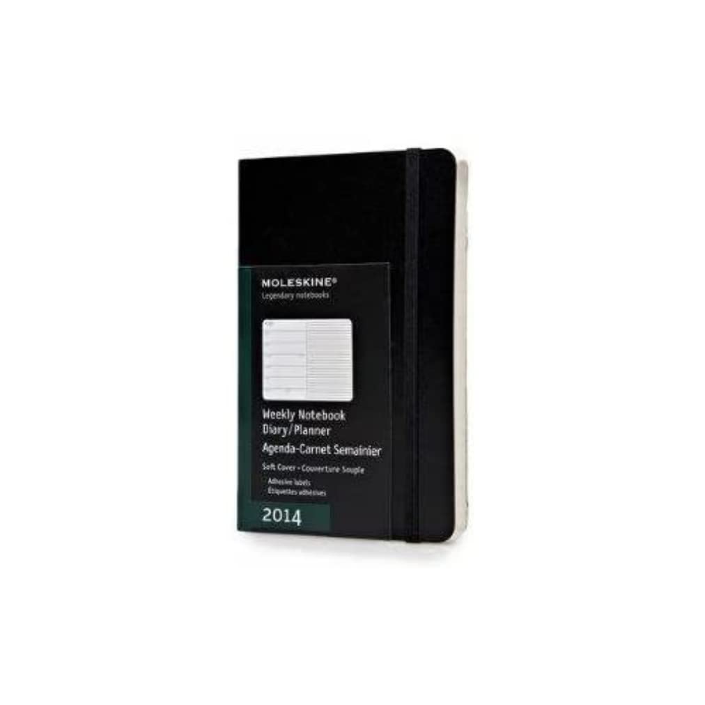 Moleskine 2014 Weekly Planner+Notes, 12 Month, Pocket, Black, Soft Cover (3.5 X 5.5)