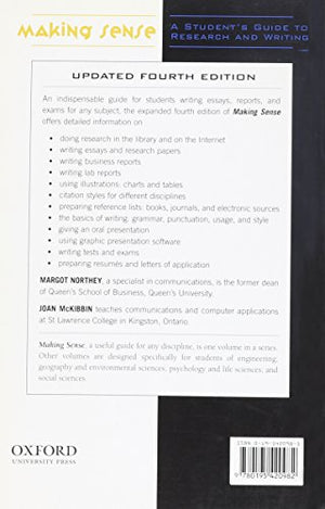Making Sense: A Student's Guide to Research and Writing,Used