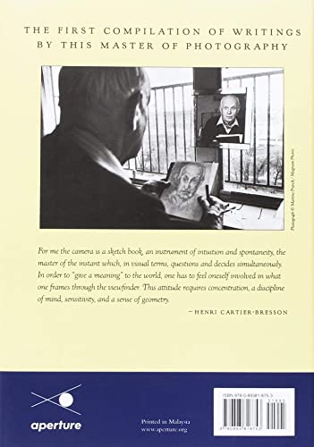 Henri CartierBresson: The Mind's Eye: Writings on Photography and Photographers,New