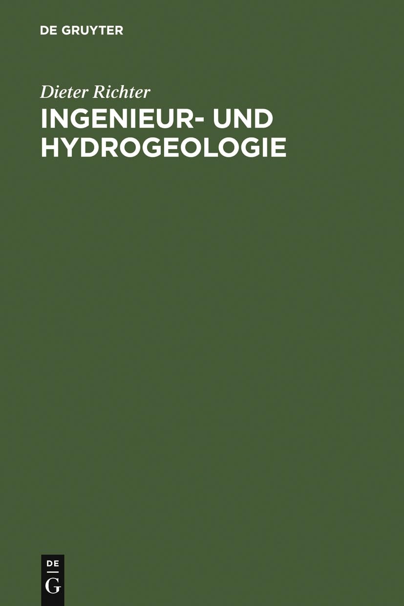 Ingenieur Und Hydrogeologie (German Edition),Used